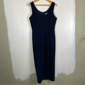 CDC Evening Sleeveless Tank Top Side‎ Slit Full Length Maxi Dress Black Size 8